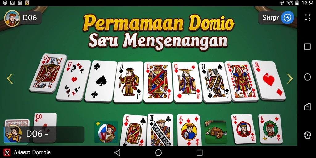Tampilan gameplay seru D06 yang menampilkan momen mendebarkan dalam permainan Domino.