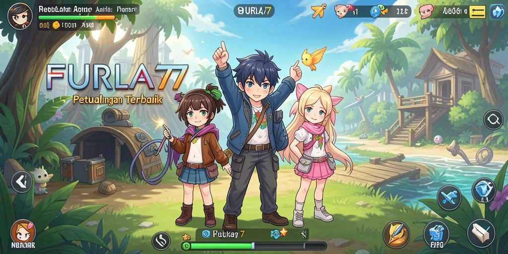 Screenshot FURLA77 menampilkan aksi seru dalam pertempuran Anime.