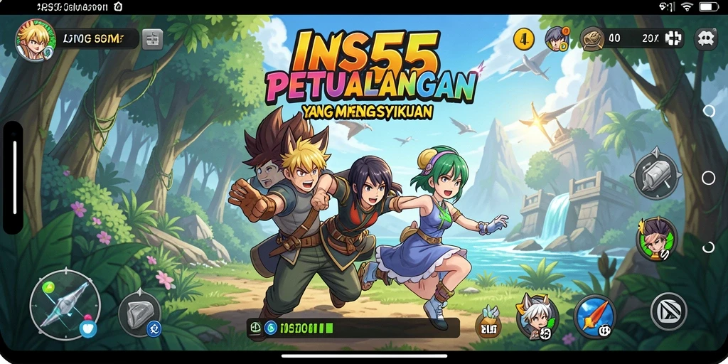Screenshot menunjukkan karakter anime beraksi dalam pertempuran yang dinamis.