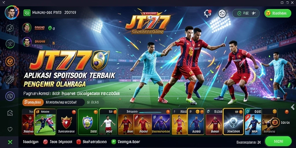 Tampilan antarmuka aplikasi JT777 yang menunjukkan berbagai pilihan taruhan olahraga.