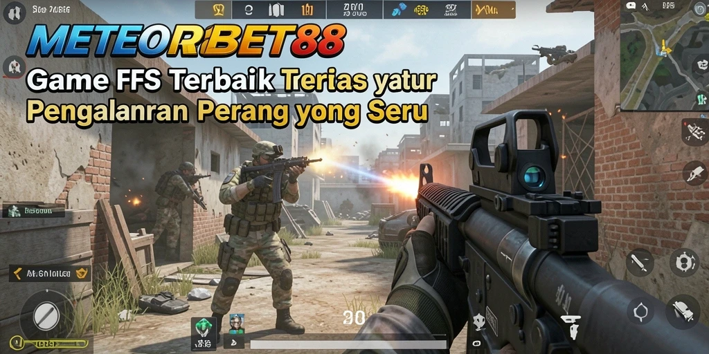 Tampilan gameplay seru di METEORBET88 dengan pertempuran FPS yang intens
