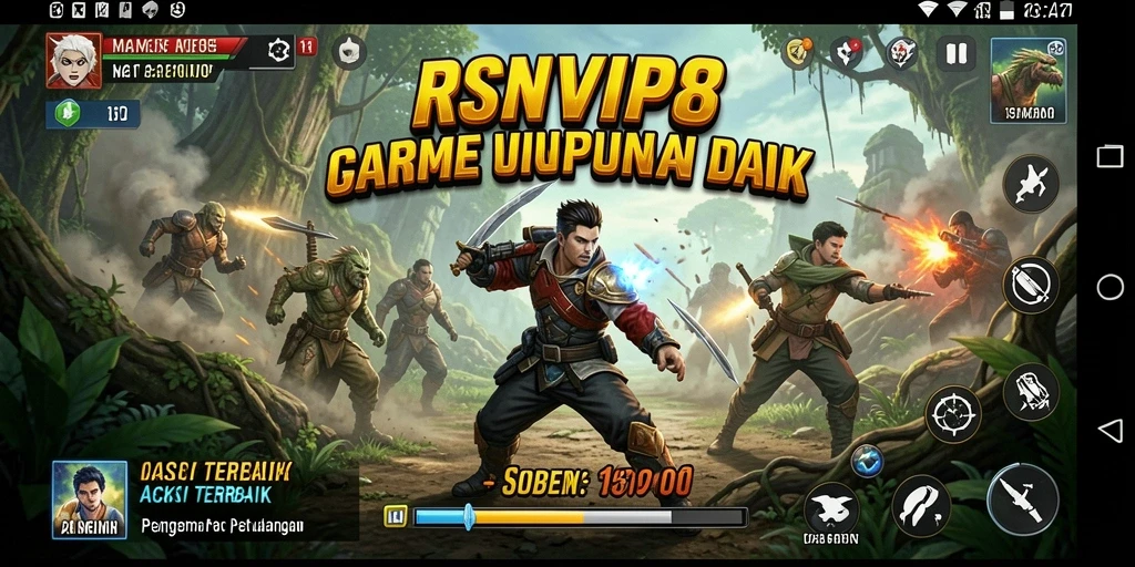 Screenshot RSNVIP8 menunjukkan aksi menegangkan dalam pertempuran.