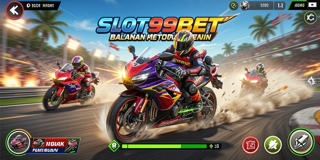 Gameplay balap motor yang mendebarkan dan penuh aksi.