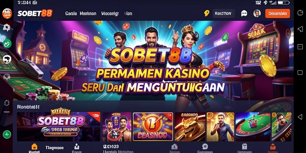 Tampilan menarik dari permainan Kasino SOBET88 saat beraksi.
